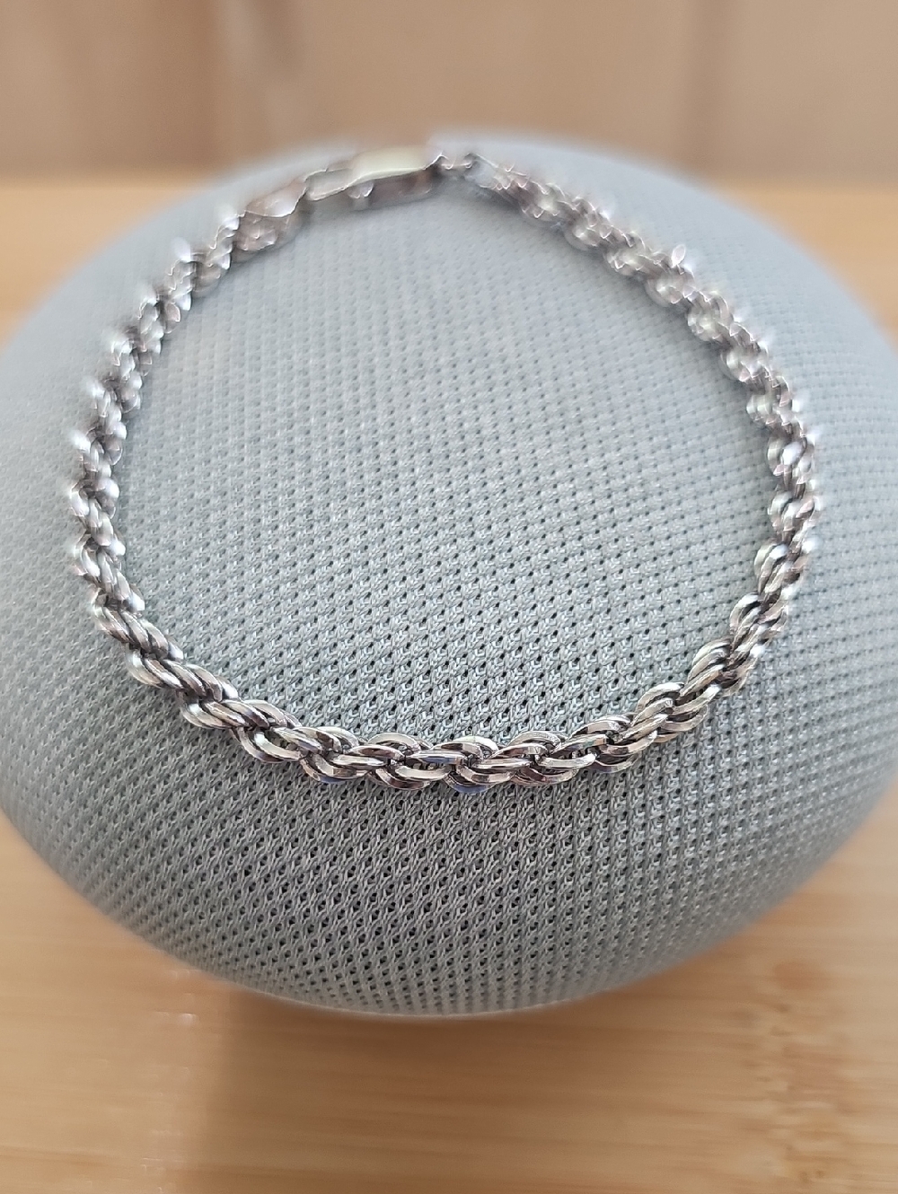 Sterling Silver Rope Chain Bracelet